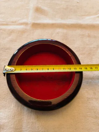 Caja joyero vintage madera y metal