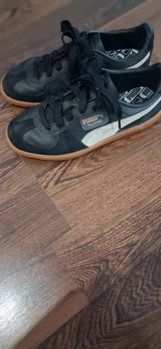 Zapatillas Puma Palermo Negras y Blancas