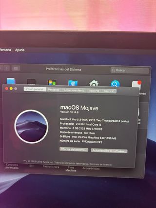 MacBook Pro 2017 Gris Espacial