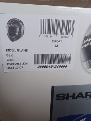 Casco Shark Ridill Negro Talla M