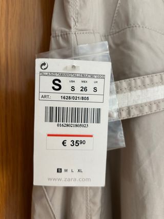 Vestido ZARA BASIC beige sin mangas