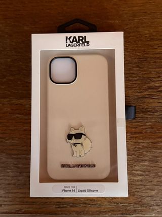 Funda Karl Lagerfeld iPhone 14 Beige Gato