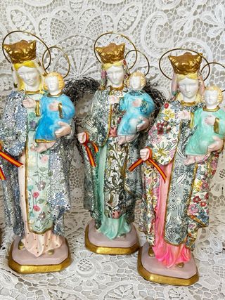 Virgen del Carmen Escayola Decoupage