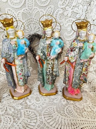 Virgen del Carmen Escayola Decoupage
