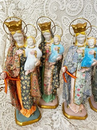 Virgen del Carmen Escayola Decoupage