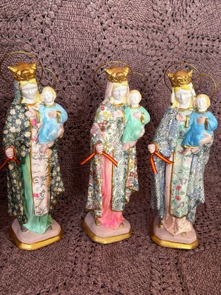 Virgen del Carmen Escayola Decoupage