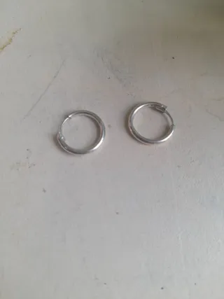 Pendientes de aro de plata