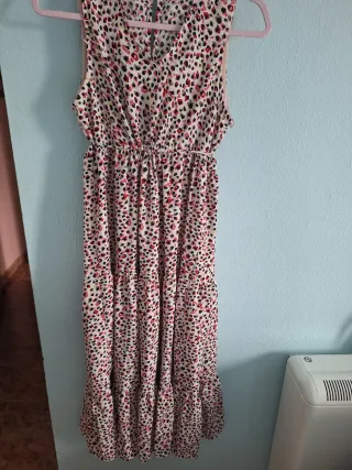 Vestido largo estampado animal print