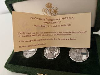 Colección 3 monedas Plata 1000 Esperanza Triana