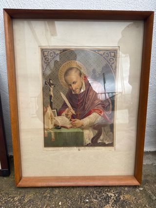 Lámina antigua arte sacro San Alfonso