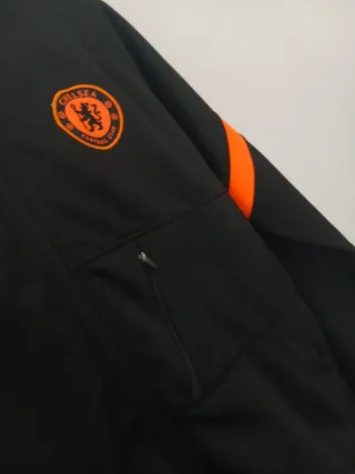 Chaqueta Chelsea Nike Talla L Negra Naranja