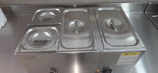 Baño María 3 Cubetas Acero Inoxidable