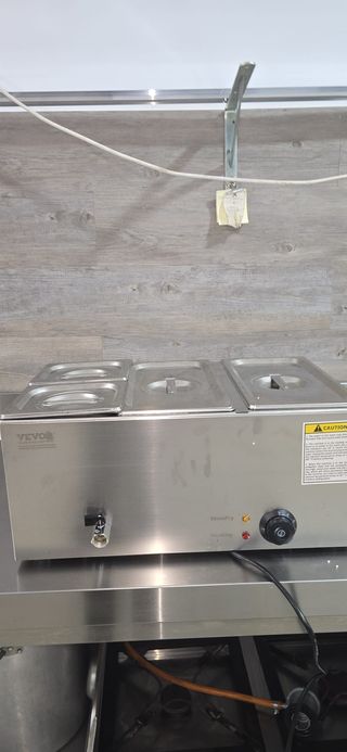 Baño María 3 Cubetas Acero Inoxidable