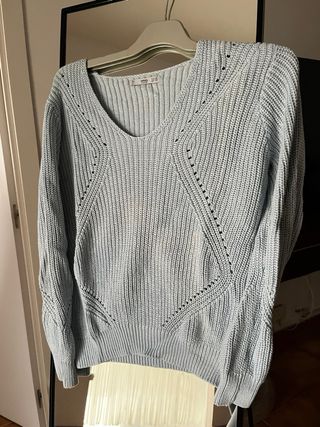 Jersey punto Mango azul bebé