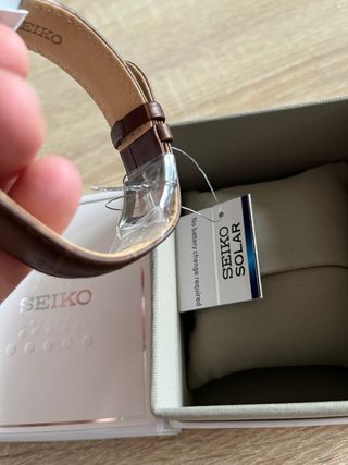Reloj Seiko SNE529P1 Zafiro Solar. No negociable.