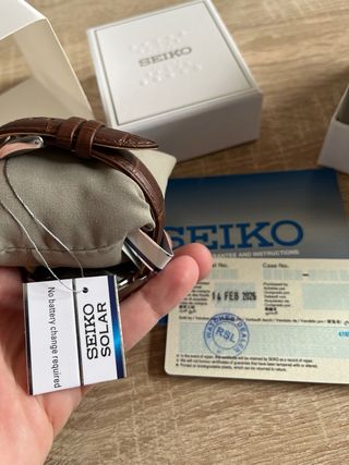 Reloj Seiko SNE529P1 Zafiro Solar. No negociable.