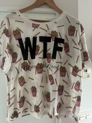 Camiseta WTF patatas fritas talla L
