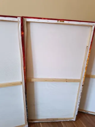 Tríptico Lienzo XXL Atardecer Mar