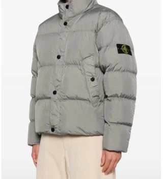Stone Island Abrigo Plumas Blanco