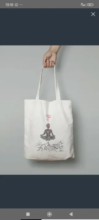 Totebag Enraizarse Diseño Yoga