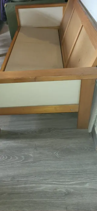 Estructura sofá madera y tela