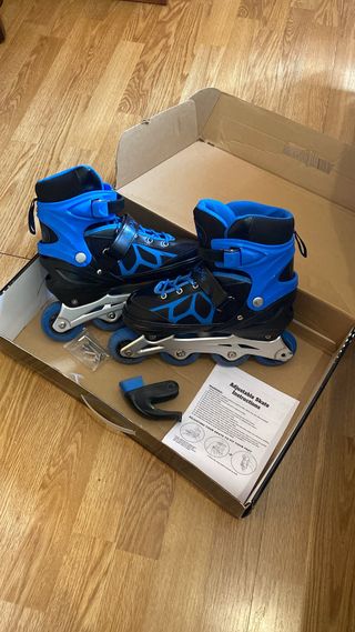 Patines Ajustables Azul/Negro Talla L (39-42)