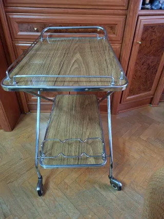 Carro de camarero madera y metal