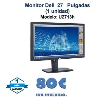 Monitor Dell 27 U2713h 1 Año Garantía