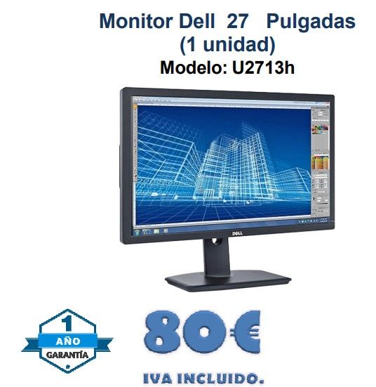 Monitor Dell 27 U2713h 1 Año Garantía