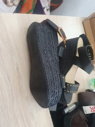 Sandalias Lola Cruz Negras Talla 37