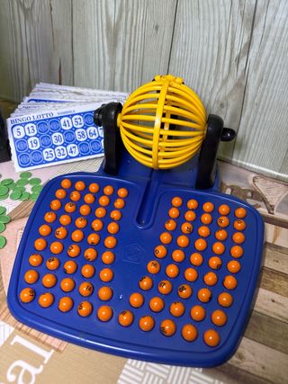 Bingo 90 números con bombo y fichas