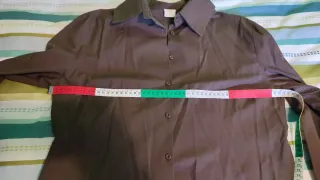 Camisa marrón manga larga talla L