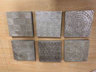 Conjunto 6 mini cuadros decorativos piedra