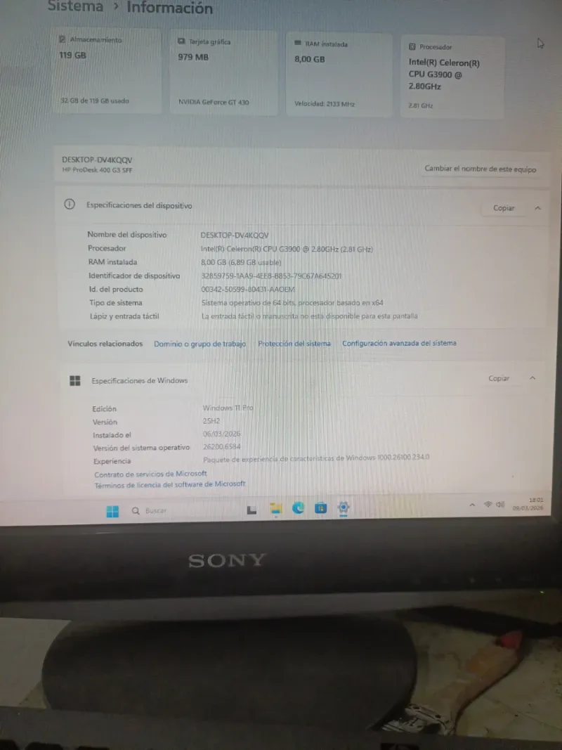 HP ProDesk 400 G3 PC Escritorio afbeelding 3