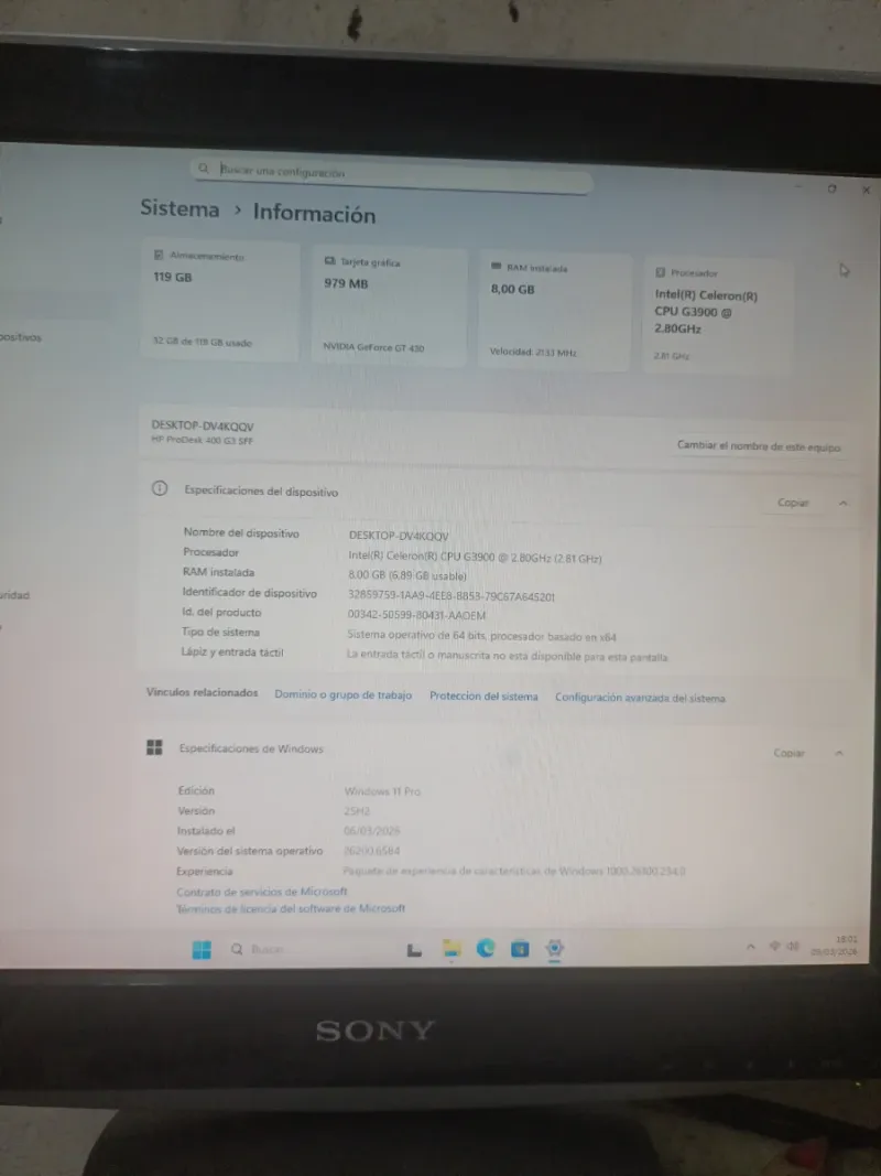 HP ProDesk 400 G3 PC Escritorio afbeelding 4