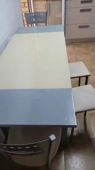 Mesa comedor extensible aluminio