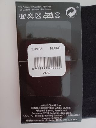 Media polar marie claire negra mueva - Media polar