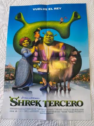 Cartel Doble Shrek Tercero y Piratas del Caribe