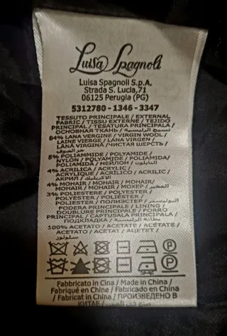 Giacca Lana Luisa Spagnoli Tg. 46 Nuova