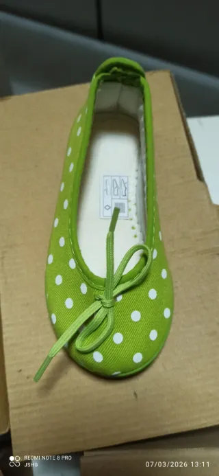 Alpargatas niña yute verde y naranja lote completo