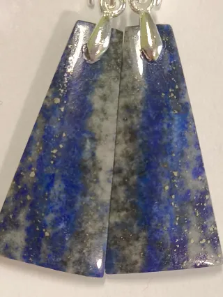 Pendientes Plata 925 y Lapislázuli con pirita