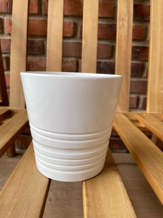 Maceta cerámica blanca Ikea