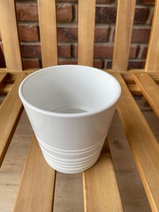Maceta cerámica blanca Ikea