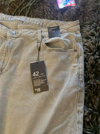 Pantalones vaqueros grises mujer Talla 42