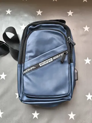 Bandolera hombre azul