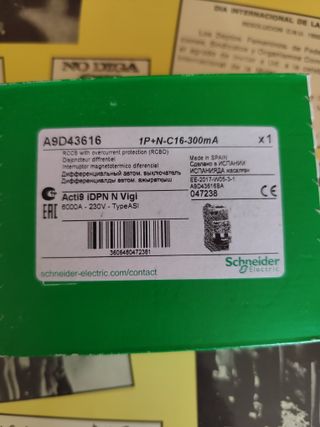 Dpn vigi 16A en 300 Diferencial Schneider A9D43616