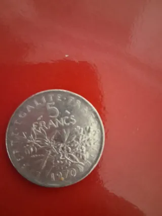 Moneda 5 Francos Franceses 1987