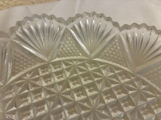 Par Bandejas Cristal Decorado Ovaladas