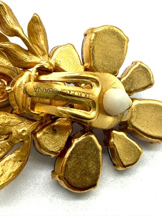 Aretes Dolce & Gabbana Flor Abeja Perla