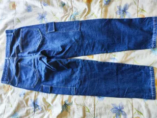 Pantalones Cargo Bershka Azul Talla M